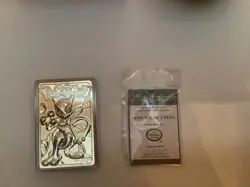 Pokemon MEWTWO 23k Gold Plated Trading Card 1999 red - Image 2