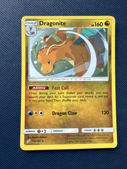 Dragonite - 119/181 Pokemon TCG Sun & Moon Team Up Cosmos Holo Rare Pokemon Card - Image 1