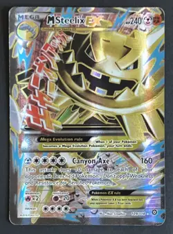 M Steelix EX 109/114 XY Steam Siege Full Art Ultra Rare Holo Pokemon Card MP - Image 1