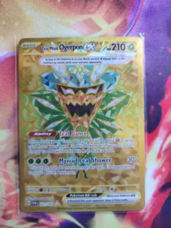 Teal Mask Ogerpon ex 221/167 Sv06: Twilight Masquerade Holo Pokemon Card Gold NM - Image 1