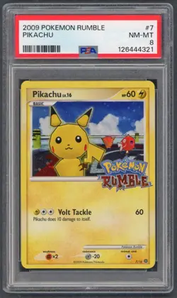 Pokemon Cards - PSA 8 Pikachu 7/16 - Pokemon Rumble - NM-MT - PSA8 - Image 1