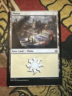 Mtg Magic War Of The Spark Plains Misprint Miscut Error Card - Image 1