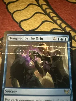 Mtg Magic Strixhaven Tempted By The Oriq Missing Ink Error Misprint Card - Image 2