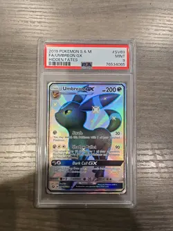 PSA 9 Mint Umbreon GX SV69/SV94 Hidden Fates: Shiny Vault Holo Pokemon Card - Image 1