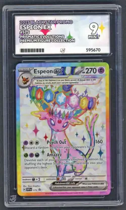 Pokemon Cards - ACE 9 Espeon Ex 175 - Prismatic Evolutions Black Star Promo PSA - Image 1