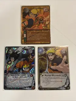 Lot #4 Naruto Collective Card Game Cards LP/NM Foil Cards - Image 1