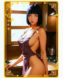 Waifu Anime Cards TCG | Naruto - Hinata Hyuuga [ METAL CARD ] LGP | Sexy Hentai - Image 2