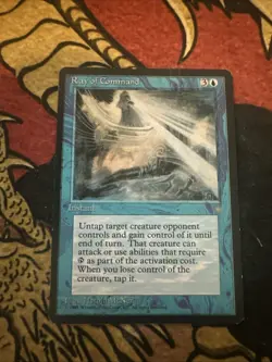 Mtg Magic Ice Age Ray If Command Misprint Error Back Missing Ink Card - Image 1