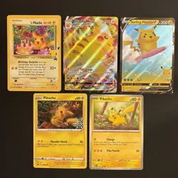 Pokemon TCG Pikachu Lot 1 (5 Cards Total) - Image 1