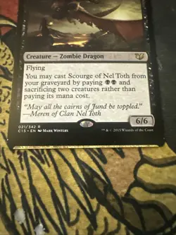 Mtg Magic Commander 2015 Misprint Miscut Scourge Of Nel Thoth Error Card - Image 2