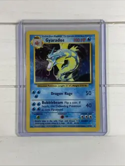 Pokemon Gyarados TCG 6/102 Base Set Holo Card 1999-2000 Rare WOTC - Image 1