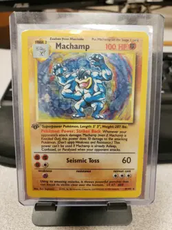 Machamp 1st Edition Holo Rare - Base Set 8/102 - WOTC Vintage Pokemon Card - Image 1