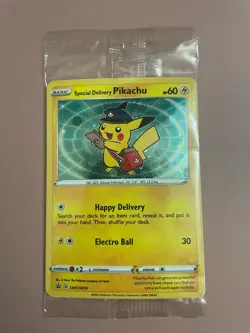 Special Delivery Pikachu SWSH074 Holo Promo Card SEALED - Image 1