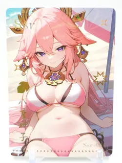 Hmph Hum 3 - Anime Waifu SSR Trading Card - Yae Miko - Image 1
