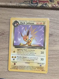 Pokemon Dark Jolteon TCG Team Rocket Card 38/82 Regular NM - Image 1