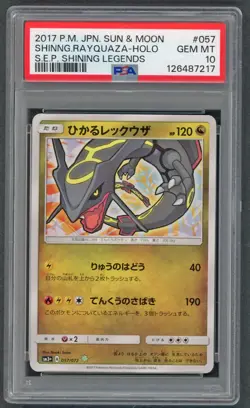Pokemon Cards - PSA 10 Shining Rayquaza 057/072 - JPN Shining Legends - GEM MT - Image 1