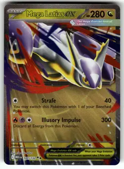 Mega Latias ex - 100/132 ME01: Mega Evolution NM Pokemon Card TCG - Image 1