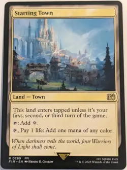 Starting Town #289 Non-foil (NM) FINAL FANTASY FIN MTG MAGIC - Image 1