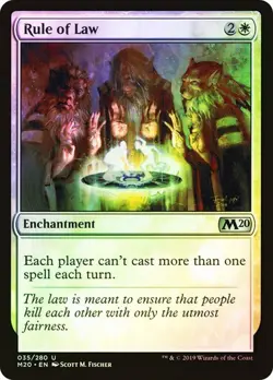 Core Set 2020 MTG Foil Rule of Law Magic - Image 1