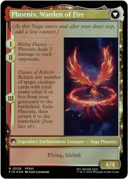 Joshua, Phoenix's Dominant Phoenix, Warden of Fire 0229 - Foil Final Fantasy MTG - Image 2