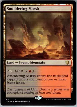 Smoldering Marsh VOC 183 - MTG - Commander: Innistrad: Crimson Vow Rare - Image 1