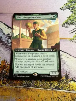 MTG The Cabbage Merchant BORDERLESS from TLE. NM. - Image 1