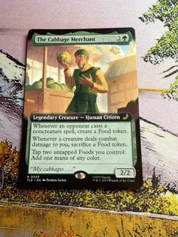 MTG The Cabbage Merchant BORDERLESS from TLE. NM. - Image 2