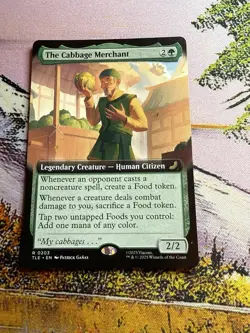 MTG The Cabbage Merchant BORDERLESS from TLE. NM. - Image 3