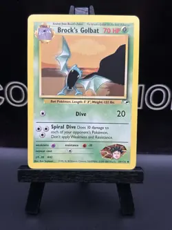 Pokemon TCG BROCK'S GOLBAT 39/132 Gym Heroes Uncommon 1999 WOTC Regular LP - Image 2