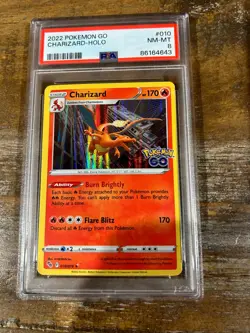 POKEMON 2022 GO CHARIZARD Holo #010 PSA 8 RARE - Image 1