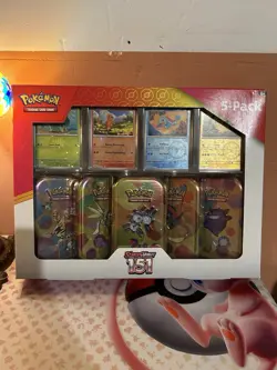Pokemon TCG Scarlet & Violet 151 Mini Tin Set Costco Exclusive, 5-Pack - Sealed - Image 1