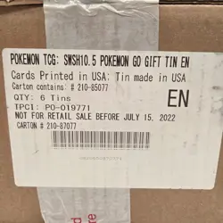 Sealed Pokemon TCG Pokemon GO Gift Tin Case SWSH10.5 EL0016 - Image 1