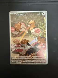 2025 Pokemon Mega Evolution MEG EN Spearow Illustration Rare #151/132 - Image 2