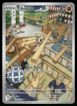 Timburr 183/167 Illustration Rare Holo NM Pokemon SV06: Twilight Masquerade - Image 1