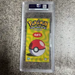 1999 TOPPS POKEMON TV ANIMATION SER 1 OVERSIZED TIN TOPPERS #4 CHARMANDER PSA 7 - Image 2