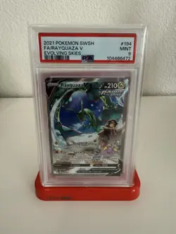 2021 Pokemon SWSH Rayquaza V PSA 9 Evolving Skies #194 Mint - Image 1
