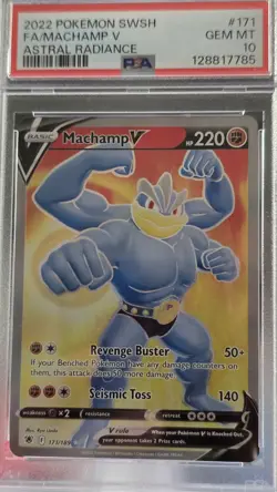 PSA 10 Machamp V Full Art 171/189 Astral Radiance Pokemon - Image 1
