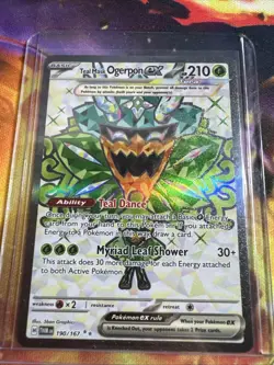Pokemon TCG Teal Mask Ogerpon EX 190/167 Ultra Rare Twilight Masquerade - Image 1