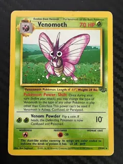 Pokemon TCG Venomoth Jungle 29/64 Regular Unlimited Rare MP/HP - Image 1