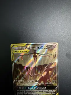 Espeon & Deoxys GX SM240 Pokemon Black Star Promo Full Art Holo Near Mint 2020 - Image 3
