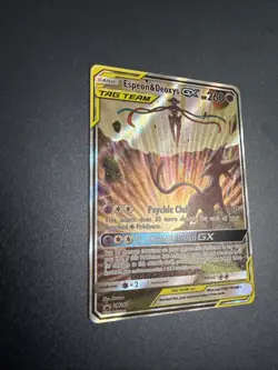 Espeon & Deoxys GX SM240 Pokemon Black Star Promo Full Art Holo Near Mint 2020 - Image 4