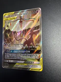 Espeon & Deoxys GX SM240 Pokemon Black Star Promo Full Art Holo Near Mint 2020 - Image 5
