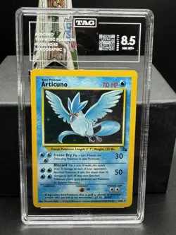 Pokemon TCG WOTC Fossil Unlimited Articuno 2/62 Holo Rare TAG 8.5 Graded NM MT+ - Image 1