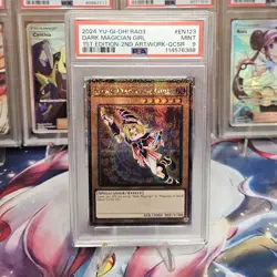 PSA 9 MINT Dark Magician Girl Quarter Century Secret Rare (C) RA03 EN123 Yugioh - Image 1