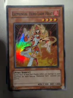 Yugioh Elemental Hero Lady Heat PP02-EN008 Unlimited Edition Super Rare LP - Image 1