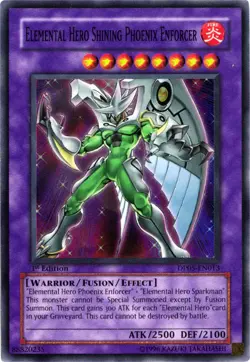 Light Play x 1 Elemental Hero Shining Phoenix Enforcer - DP05-EN013 - Super Rare - Image 1