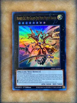 Yugioh Number C62: Neo Galaxy-Eyes Prime Photon Dragon PHHY-EN043 Ultra 1st NM - Image 1