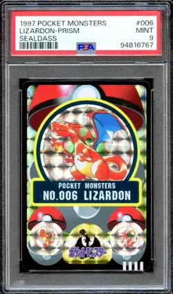 PSA 9 Charizard #006 Sealdass 1997 Japanese Pokemon Card MINT - Image 1