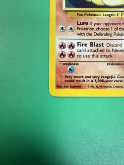Ninetales Holo 12/102 Base Set WotC Vintage Pokemon Card 1999-2000 LP - Image 5