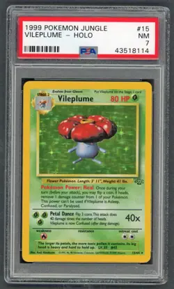 Pokemon Cards - PSA 7 Erika's Vileplume 15/64 - Jungle Set - NM - PSA7 - Image 1